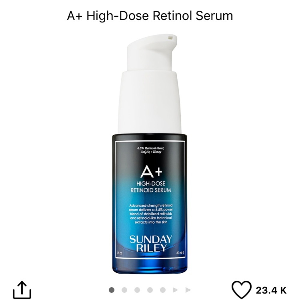 New Sunday Riley A+ Retinoid Serum